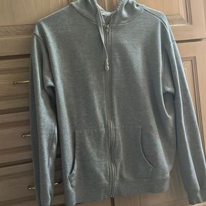 Grey zip up hoodie